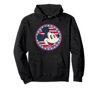 Disney Mickey Mouse rosso bianco e blu retrò americana Felpa con Cappuccio