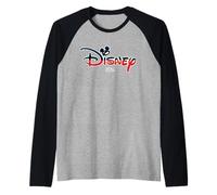 Disney Mickey Mouse Script Logo 2026 Vacation Trip Matching Maglia con Maniche Raglan