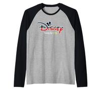 Disney Mickey Mouse Script Logo Family Trip 2026 Vacation Maglia con Maniche Raglan