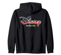 Disney Mickey Mouse Script Logo Vacation 2026 Trip Matching Felpa con Cappuccio