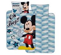 Disney Mickey Mouse Set Biancheria Letto Baby 2 Pezzi 100x135 cm Cotone
