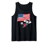 Disney Mickey Mouse Soccer Player USA Flag Sports Team Canotta