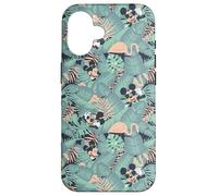 Disney Mickey Mouse Summer Tropical Beach Leaves Pattern Custodia per iPhone 16