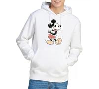Disney Mickey Mouse Vintage Mickey Unisex Hoodie, Bianco, XX-Large