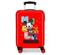 Disney Mickey Party Rosso Trolley Da Cabina Abs 55cm 4 Ruote