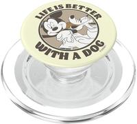 Disney Mickey & Pluto Sepia Tone Life Is Better With A Dog PopSockets PopGrip per MagSafe