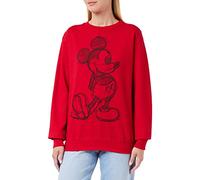 Disney Mickey Sketch Felpa, Rosso (Red Red), 42 (Taglia Produttore: Small) Donna