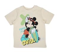 Disney Mickey, T-Shirt, Bambino, Bambina, (da 4 a 10 Anni), Polo, Canottiera, Camicia, Stampato, Abbigliamento, Unisex, Bambini, Sport, Traspirante, Modello Dis MFB 5202C376 S1-8A, Beige