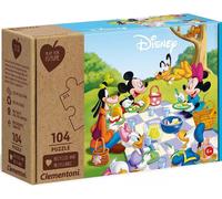 Disney Mickey Topo Puzzle Bambino 104 Pezzi Da 6J. Clementoni 16,5x24 CM