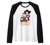 Disney Mickey's Christmas Carol God Bless Us Everyone Maglia con Maniche Raglan