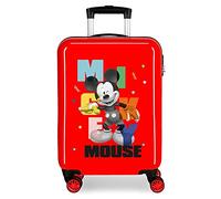 Disney Mickey's Party Valigia da cabina rossa 38 x 55 x 20 cm rigida ABS chiusura a combinazione laterale 34 l 2,7 kg 4 ruote doppie bagaglio a mano