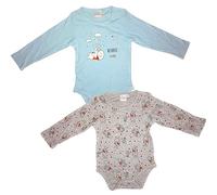 Disney Micky Mouse Winnieh Puuh Baby Body confezione da 2 bambini (blu, grigio, 74/80), Blu / Grigio, 74-80