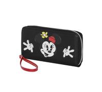 Disney Portafoglio Minni Mouse Face Essenziale Nero 19 x 10 cm
