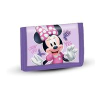 Disney Minni Mouse Frozen 2 Portafoglio Velcro, 21.5 x 9 cm, Lilla Butterflies