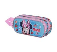 Disney Minni Mouse Happiness-Astuccio 3D Doppio, Blu, 22 x 10 cm