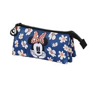 Disney Minni Mouse Happy Field-Astuccio Triplo ECO, Blu Scuro, 23 x 11 cm