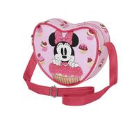 Disney Minni Mouse Muffin-Borsa a Tracolla Cuore Casual, Rosa, 21 x 15,5 cm