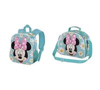 Disney Minni Mouse Spring - Zaino 3D Piccolo + Borsa Porta Merenda 3D