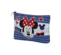 Disney Minni Mouse Summer-Borsa da Toilette Pochette Soleil, Blu, 30 x 22 cm