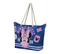 Disney Minni Mouse Varsity-Borsa da Spiaggia Soleil, Blu, 52 x 37 cm