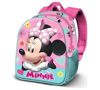 Disney Minnie Mouse Charm-Zainetto 3D Elite, Rosa, 25 x 30 cm, Capacità 7 L