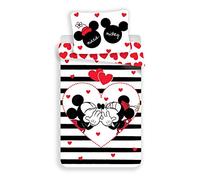 Disney Minnie e Topolino Stripes - Parure da letto in cotone