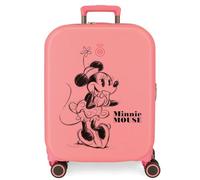 Disney Minnie Happiness Rosa Valigia da cabina 40x55x20 cm ABS rigido Chiusura TSA integrata 37L 3,22 kg 4 doppie ruote Bagaglio a mano