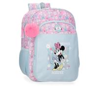Disney Minnie Happy Zaino per bambini, zaino scolastico, realizzato in poliestere, tasche laterali, spalline larghe regolabili, maniglia superiore per appenderla, sistema magic Fix., Zaino Minnie