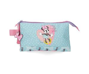 Disney Minnie Il mio posto felice Astuccio triplo Blu 22x12x5 cm Poliestere
