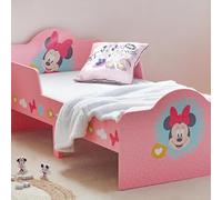 Disney, Minnie, Lettino classico: Solida struttura in legno composito, lati protetti, doghe in legno, per materassi da 140 x 70 cm, materasso non incluso
