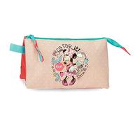 Disney Minnie Lovin Life Astuccio Tripla Multicolore 22x12x5 cm Microfibra, multicolore, Astuccio triplo