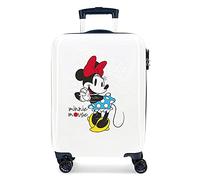 Disney Minnie Magic Trolley Cabina Bianco, 37x55x20 cm, Rigida ABS Chiusura a Combinazione Numerica 33L 2.8 Kgs, 4 Doppie Ruote Bagaglio a Mano
