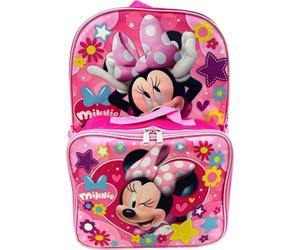 Disney Minnie Mouse 40.6cm Bambina Zaino Con Rimovibile Pranzo Scatola Set
