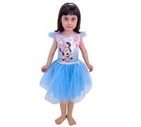 Disney Minnie Mouse Abito Glitter Vestito Festa Elegante Bambina 4-9anni Tutu