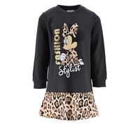 Disney Minnie Mouse Abito per Ragazze, Felpa con Stampa Leopardata, Regalo per Bambina, Taglie 3 a 8 Anni