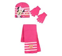 Disney Minnie Mouse Bambina Set Cappello Guanti e Sciarpa (Rosa,52)