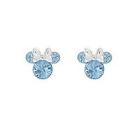 Disney Minnie Mouse Blue March Birthstone E905162RMARL - Orecchini in argento sterling, Argento sterling
