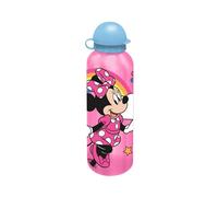 Disney Minnie Mouse Bottiglia Riutilizzabile per Ragazze, Borracia D'acqua di Design in Alluminio, Bottiglia da Viaggio, Capacità 500 ml (Blu, 500 ml)