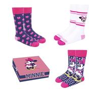 Disney Minnie Mouse Calze, Design Minnie Classico, Confezione da 3 Calzini per Adulti e Ragazzi, Calzettoni da Donna, Taglia EU 36-41