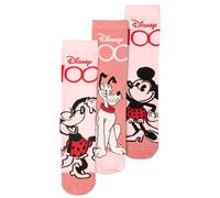 Disney Minnie Mouse - Calzini da donna - Sneaker da donna, rosa (confezione da 3), Colore: rosa., 39-42