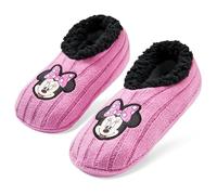 Disney Minnie Mouse Calze Pantofola Donna con Fodera in Sherpa, Calzini Antiscivolo per Casa (Rosa)