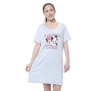 Disney Minnie Mouse - Camicia da notte da donna, a maniche corte, colore: blu, Blu, M