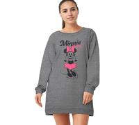 Disney Minnie Mouse Camicia da notte da donna - Maglietta pigiama a maniche lunghe, colore grigio