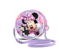 Disney 18,5 x 18,5 cm, Borsa a Tracolla Rotonda Girl's, Minnie Mouse Lilla, One Size