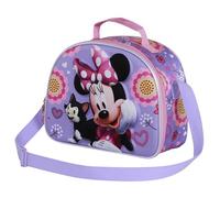 Disney Minnie Mouse Cat-Borsa Porta Merenda 3D, Lilla, 26 x 20 cm