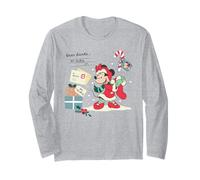 Disney Minnie Mouse Christmas Dear Santa... Retro Holiday Maglia a Manica