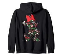 Disney Minnie Mouse Christmas Holiday Icon Filled Silhouette Felpa con Cappuccio