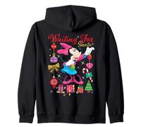 Disney Minnie Mouse Christmas Waiting for Santa Holiday Felpa con Cappuccio