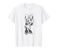 Disney Minnie Mouse Classic Full Body Black & White Sketch Maglietta