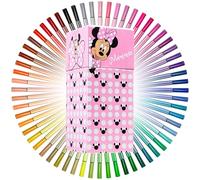 Disney Minnie Mouse Colori Pennarelli per Bambini, 60Pcs Pennarello Punta Fine(Rosa)